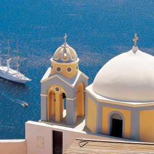 San Torini, Greece - Wind Spirit - Photo Courtesy of Windstar Cruises