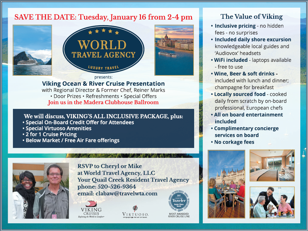 World Travel Agency Hosts River Cruise and Ocean Cruise Presentation