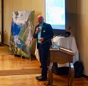 Reiner Marks, Director of Development at Viking Cruises Presenting at Quail Creek Viking River and Ocean Cruise Event Hosted by World Travel Agency